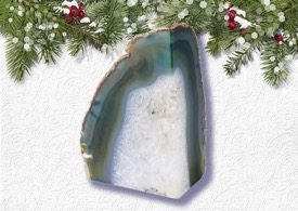 Agate bookend