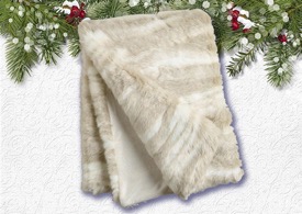 Faux fur throw